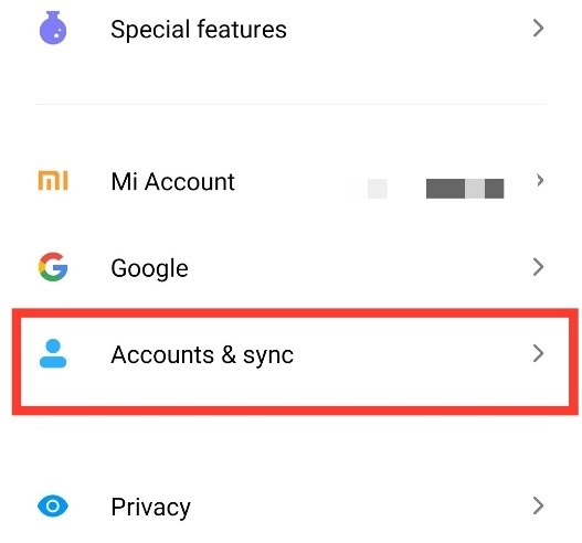 back up contacts on Android