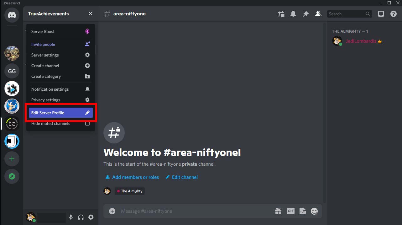 Changing Nickname In Discord