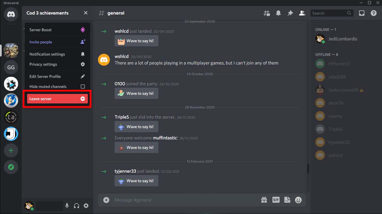 How to Leave Or Delete A Discord Server